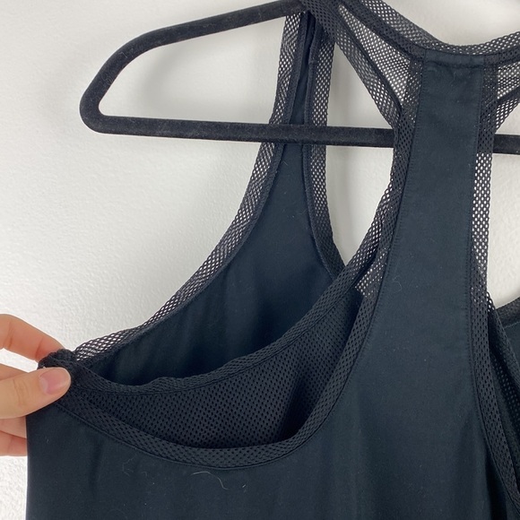 Fabletics Mesh Tank Top Black Medium M Womens Workout Athletic Athleisure - Picture 5 of 6